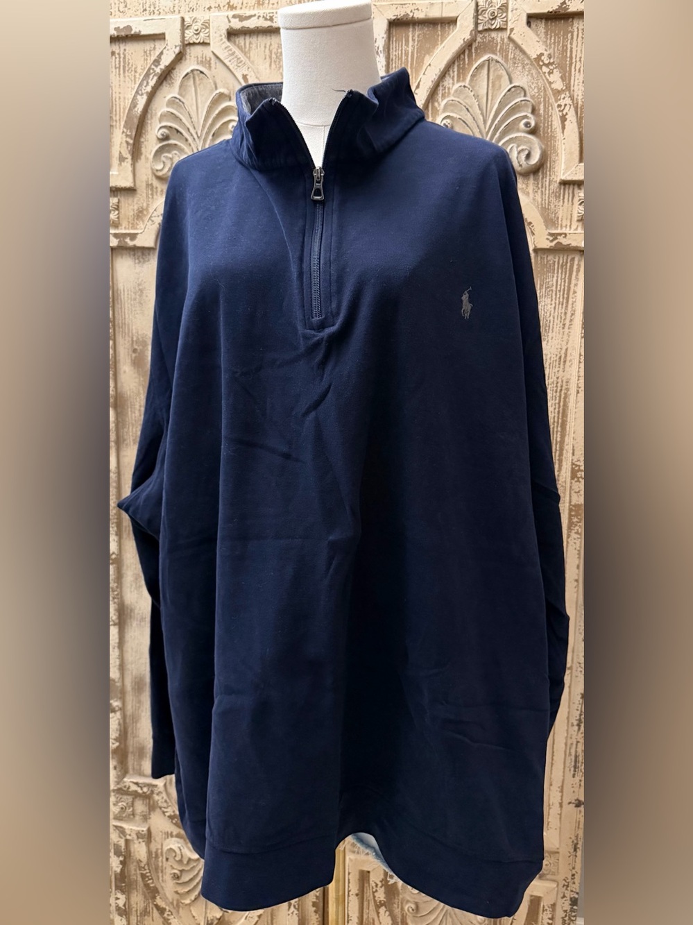 Ralph Lauren Navy Quarter-Zip Pullover Sweatshirt